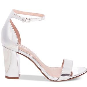 Silver Size 9.5 Madden Girl Bella Block Heel